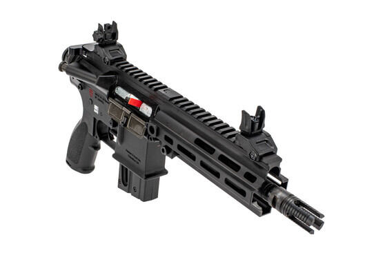 H&K 416P .22 LR pistol in black includes lightweight M-LOK handguard and 4-prong flash hider